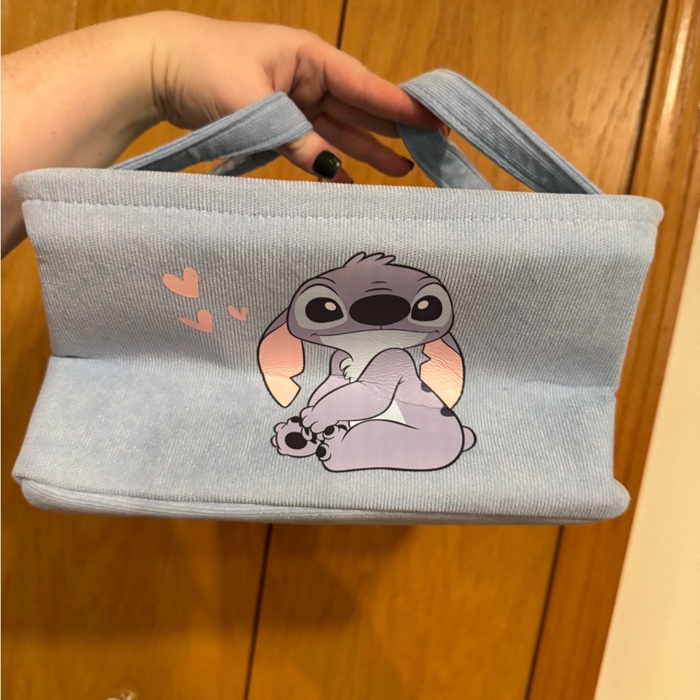 Disney Blue Stitch Structured Rim Tote Bag